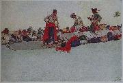 Howard Pyle So the Treasure was Divided oil painting on canvas